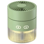 Compact Rechargeable Water Mist Fan for Home and Garden Cooling