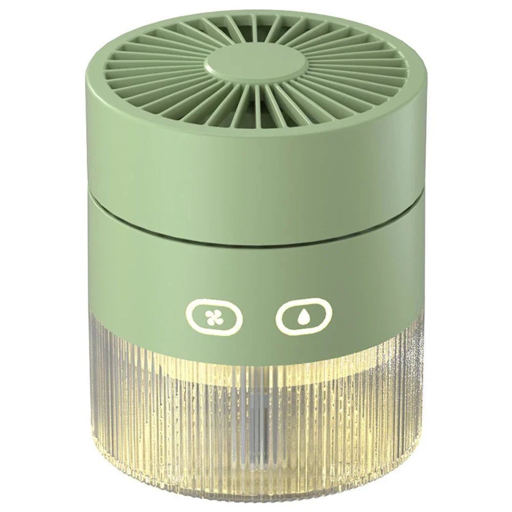 Compact Rechargeable Water Mist Fan for Home and Garden Cooling