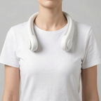 Rechargeable Bladeless Neck Fan Wearable Cooling Device for Personal Use