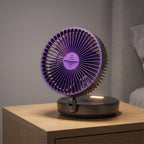 Compact Cordless Night Light Fan for Bedroom and Living Room