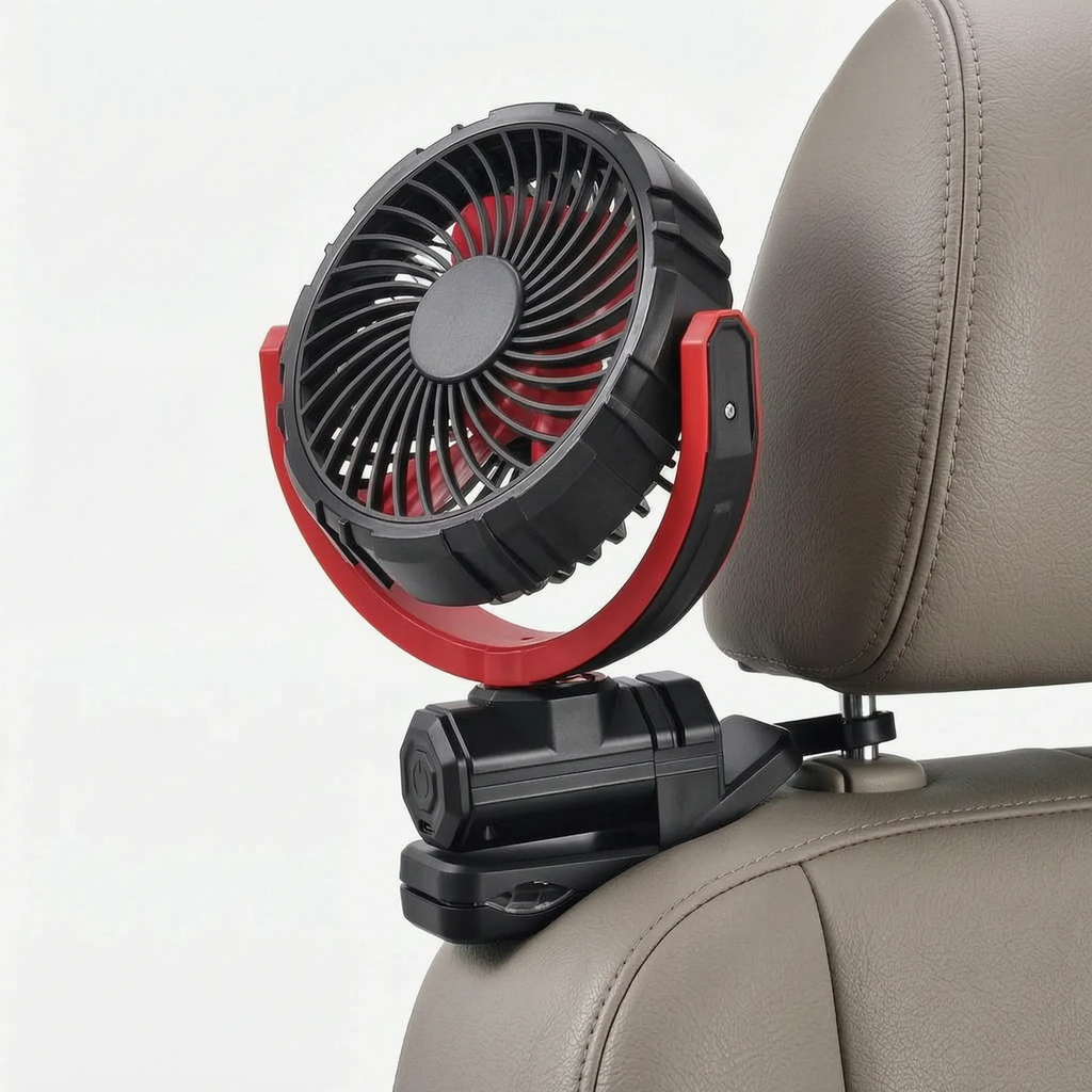Rechargeable Multi-Angle Car Sun Visor Fan Portable Cooling Solution