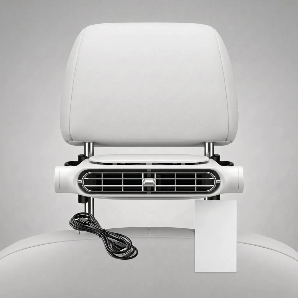 USB Powered Car Headrest Fan Compact Cooling Solution for Vehicle Comfort