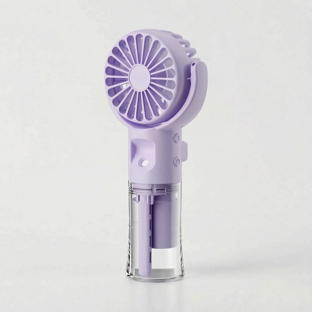 Portable Rechargeable Water Mist Fan for Cool Comfort Outdoors