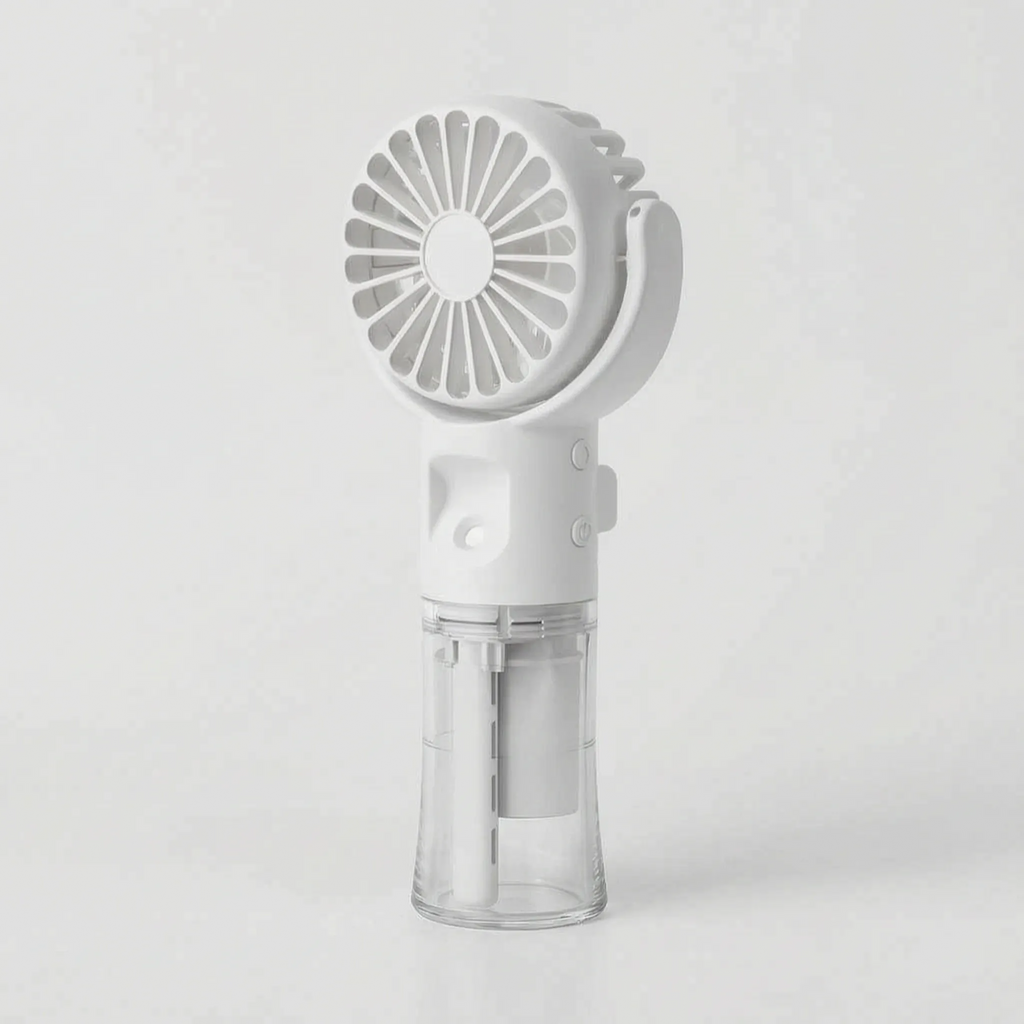 Portable Rechargeable Water Mist Fan for Cool Comfort Outdoors