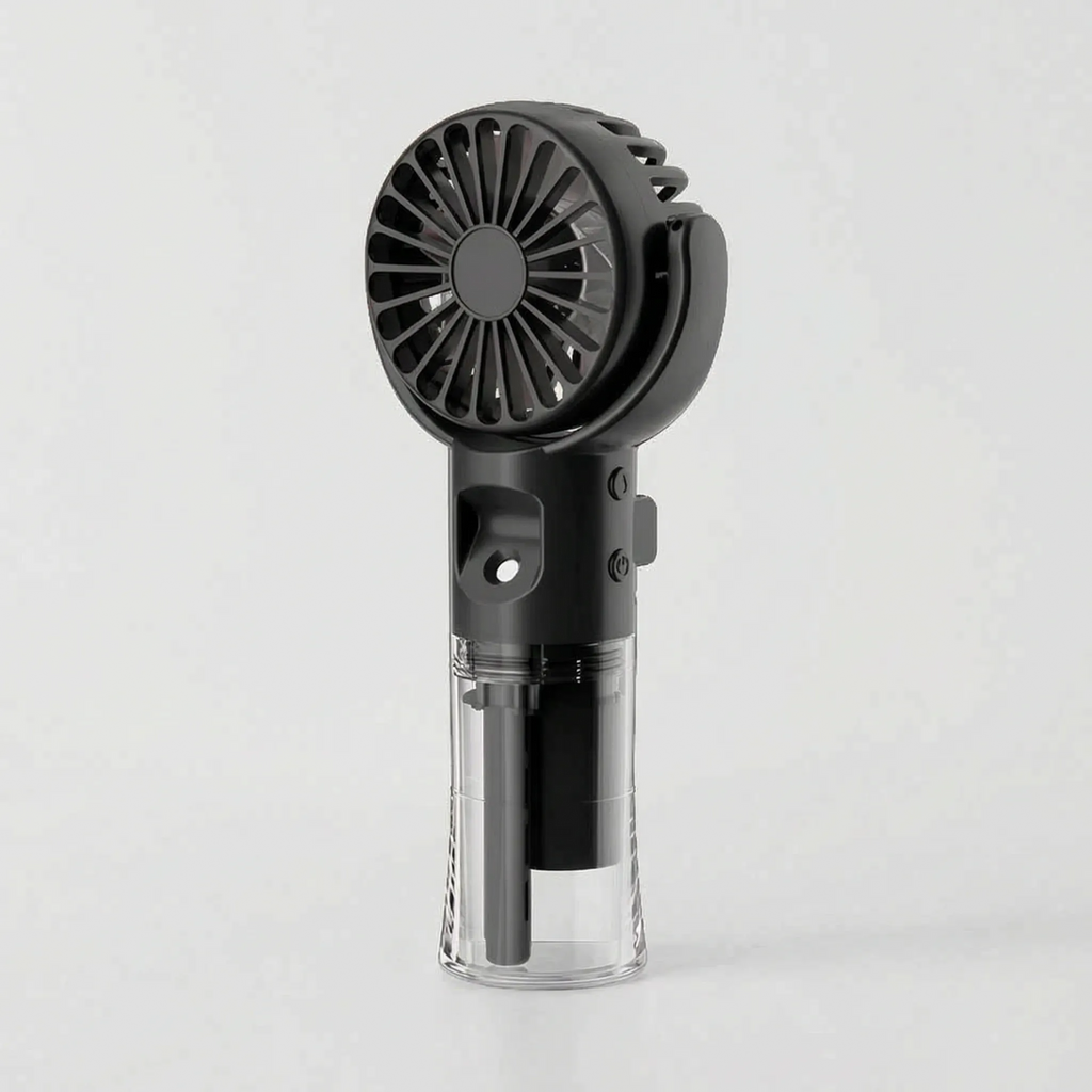 Portable Rechargeable Water Mist Fan for Cool Comfort Outdoors