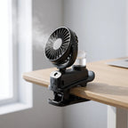 Portable Clip-On Misting Fan for Outdoor Cooling and Comfort