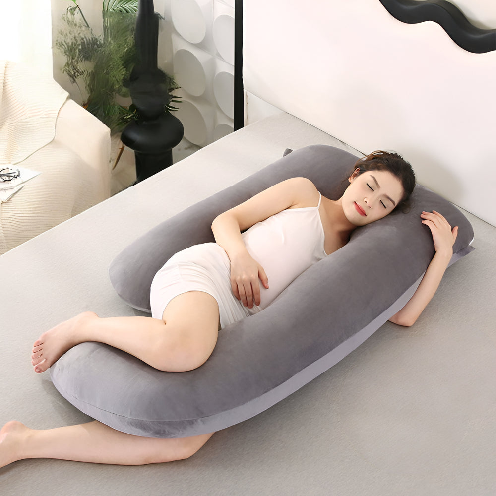 U-Shape Pregnancy Body Pillow for Supported Side Sleeping