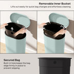 Slim Curved Pedal Kitchen Bin with Soft-Close Lid