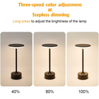 Rechargeable LED Touch Sensor Table Lamp Warm Ambient Lighting