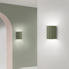 Nordic Resin Wall Lamp with Sculptural Ribbed Design
