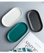 Nordic Ceramic Marble Oval Tray