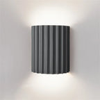 Nordic Resin Wall Lamp with Sculptural Ribbed Design