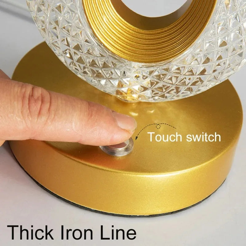 Stellora 3D Crystal LED Night Light with Touch Dimming