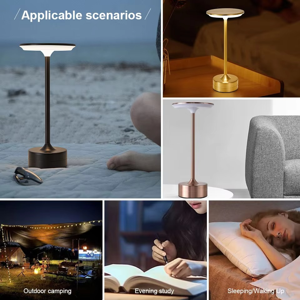 Rechargeable LED Touch Sensor Table Lamp Warm Ambient Lighting