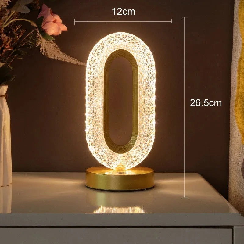Stellora 3D Crystal LED Night Light with Touch Dimming
