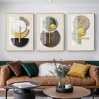 Abstract Nature Canvas Wall Art Set of 3 – Desert, Dune & Palm Motifs