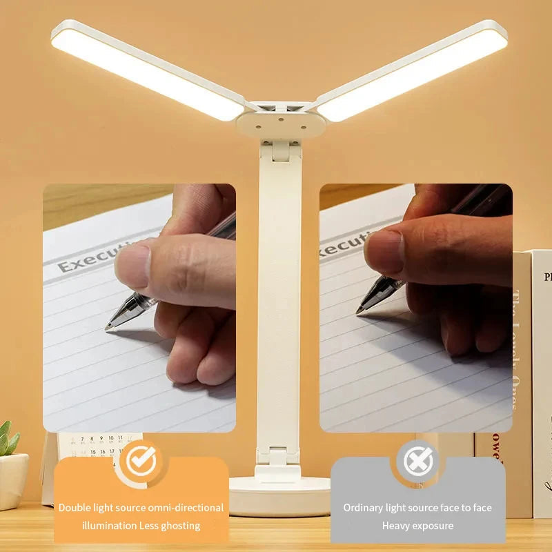 Rechargeable Adjustable LED Reading Lamp with Phone Holder