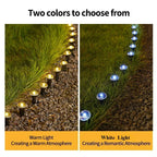 Solar LED Pathway Lamp with 8 Lighting Modes for Camping and Weddings