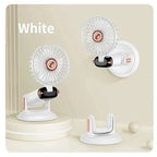 Portable Mini Handheld Fan with 3000mAh Battery Foldable Neck Design USB Rechargeable 5 Speed Adjustable with Phone Stand and Display Screen