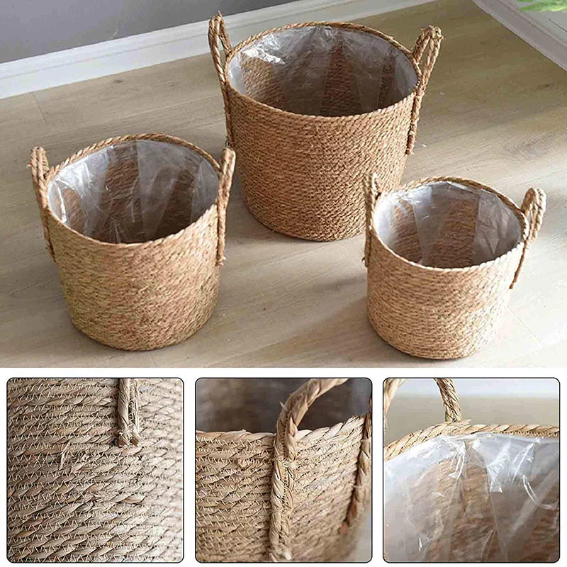 Nordic Woven Plant Storage Basket Modern Home Storage