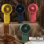 Portable Rechargeable Handheld Fan USB Mini Fan with 500mAh Battery and 3 Speed Settings for Outdoor and Travel Use