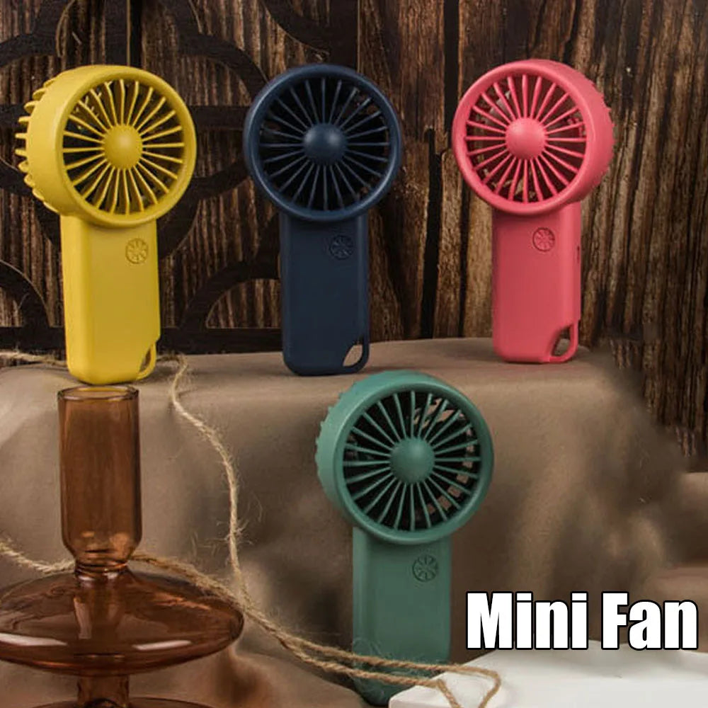 Portable Rechargeable Handheld Fan USB Mini Fan with 500mAh Battery and 3 Speed Settings for Outdoor and Travel Use