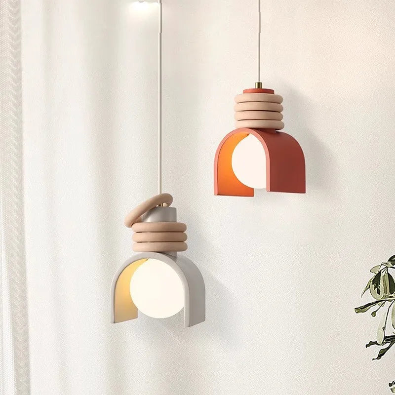 Wabi-Sabi Pendant Light in Japanese Minimalist Resin
