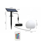 Solar LED Garden Globe Light with Remote Control and 16 Colour Modes