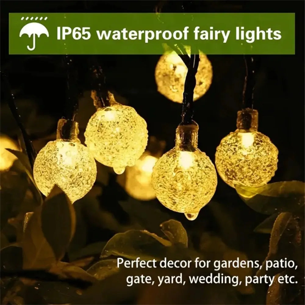 Solar Bubble Ball String Lights for Garden, Patio and Wedding Decor