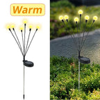 Solar LED Firefly String Lights Waterproof Outdoor Garden Decor for Pathway and Landscape