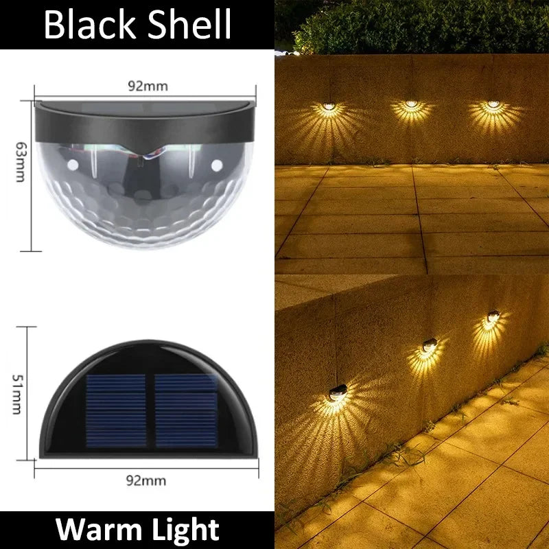 Solar Powered Garden Wall Light with Self-Contained Waterproof Design