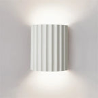 Nordic Resin Wall Lamp with Sculptural Ribbed Design