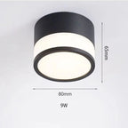 Nordic Surface Mounted LED Downlight, 9W or 15W