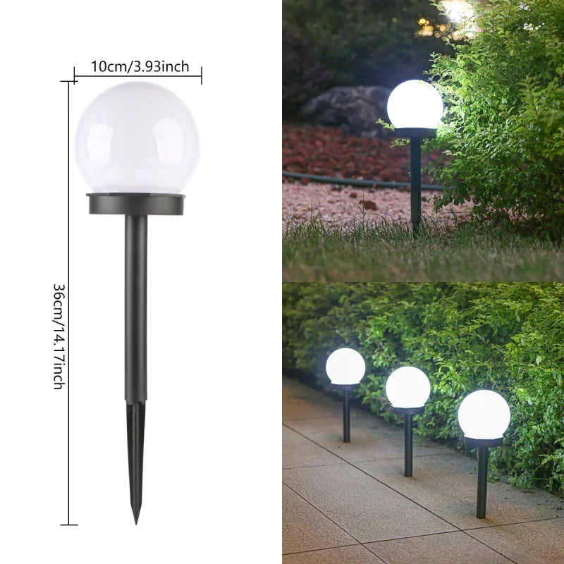 Waterproof Solar LED Garden Ball Light for Lawn and Holiday Decor