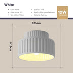 Nordic Ripple Ceiling Light with Sculptural Ribbed Texture