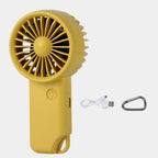 Portable Rechargeable Handheld Fan USB Mini Fan with 500mAh Battery and 3 Speed Settings for Outdoor and Travel Use