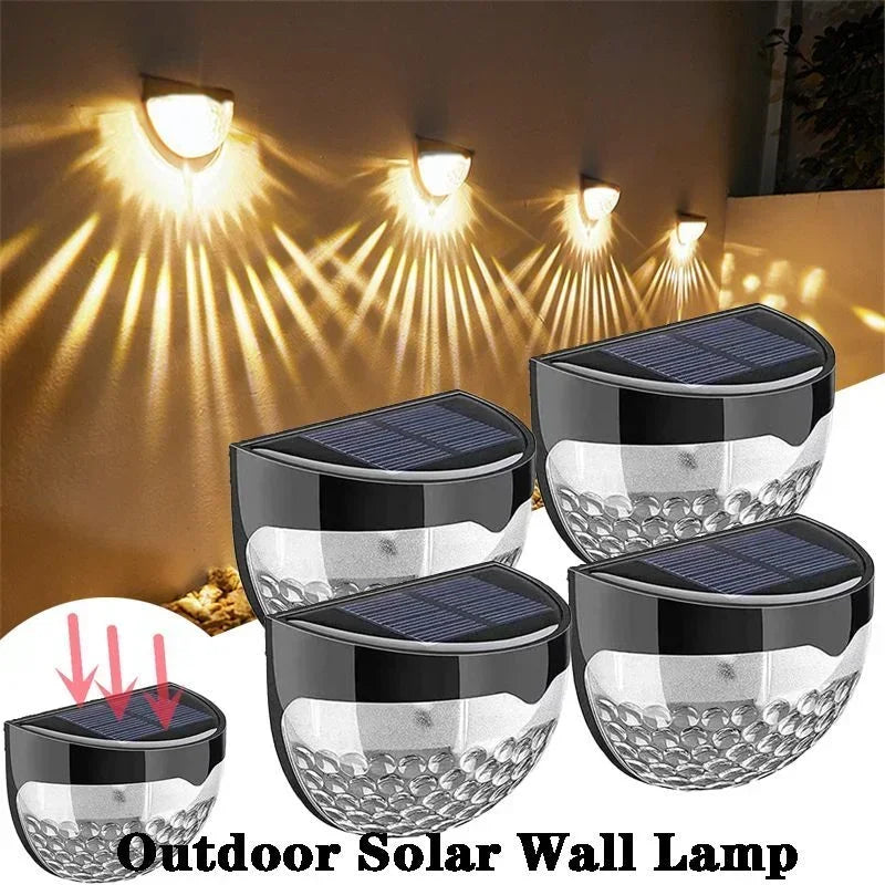 Solar Powered Garden Wall Light with Self-Contained Waterproof Design