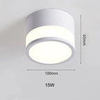 Nordic Surface Mounted LED Downlight, 9W or 15W