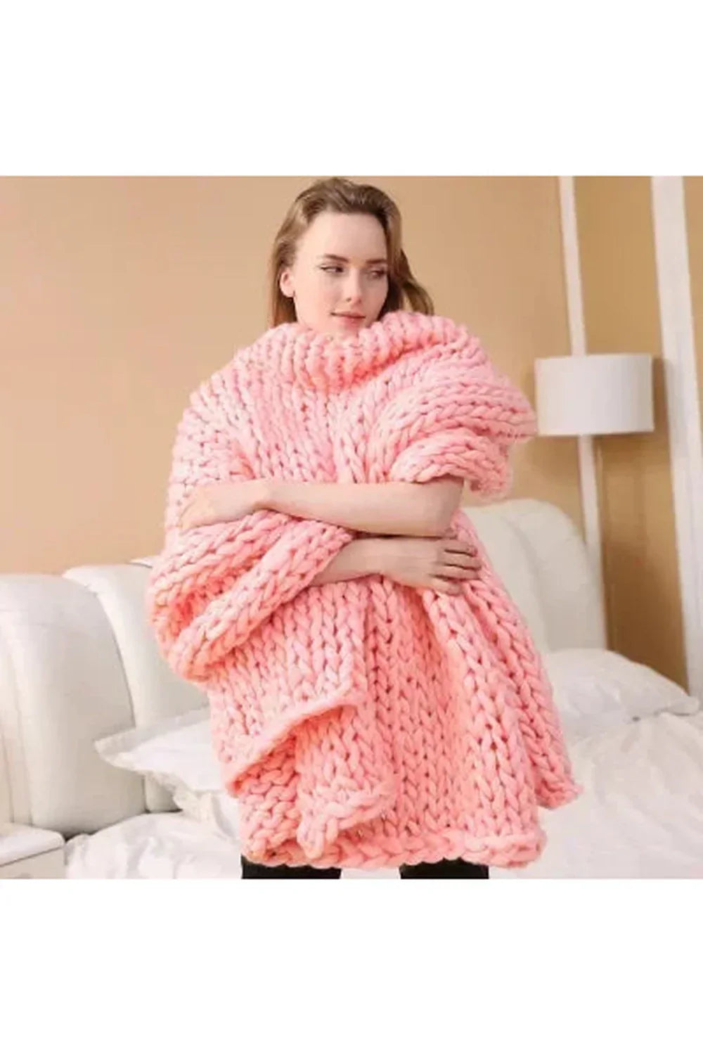 Chunky Knit Throw Blanket