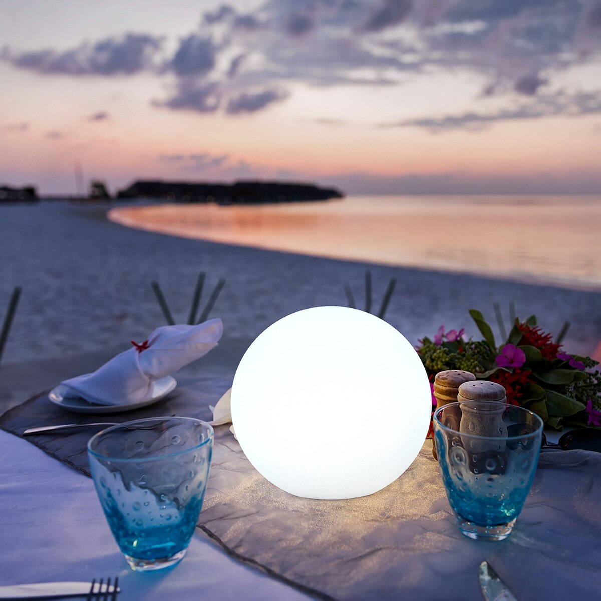 Moon LED Indoor & Outdoor Table Lamp Warm Ambient Lighting