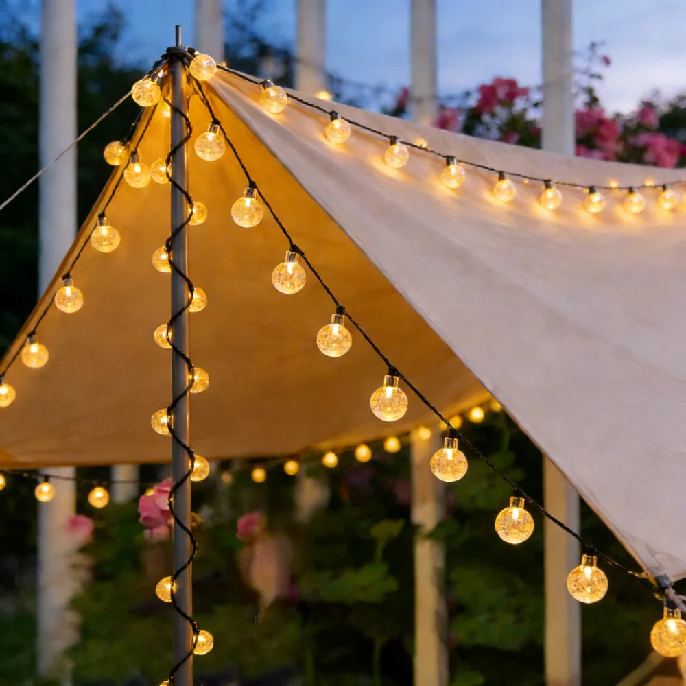 Solar Bubble Ball String Lights for Garden, Patio and Wedding Decor