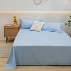 Solid Colour Flat Linen Bed Sheet