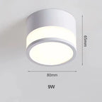 Nordic Surface Mounted LED Downlight, 9W or 15W