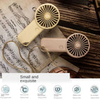 Portable Rechargeable Handheld Fan USB Mini Fan with 500mAh Battery and 3 Speed Settings for Outdoor and Travel Use