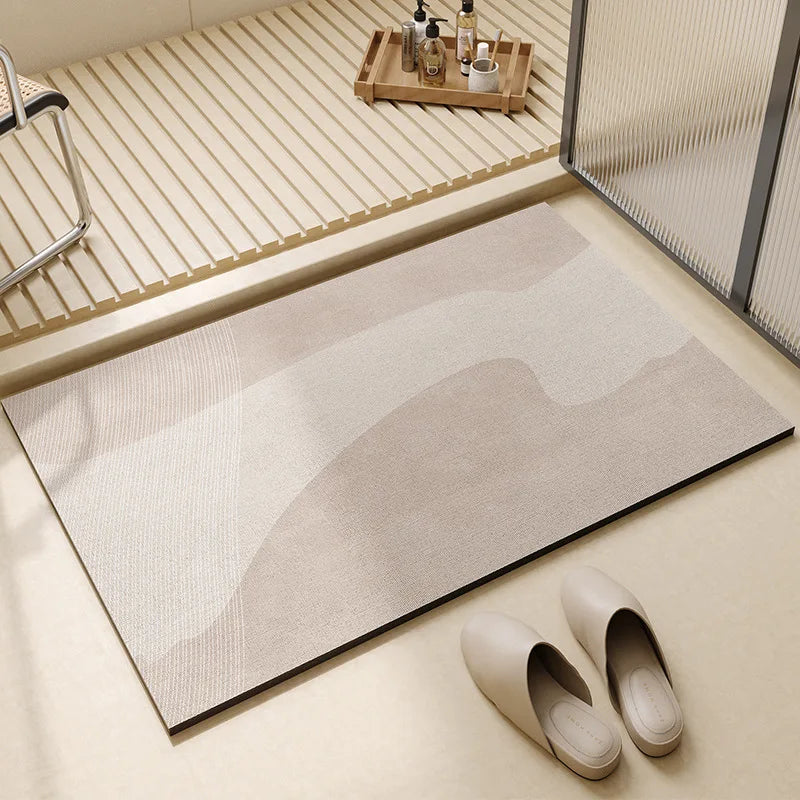 Super Absorbent Quick-Dry Bathroom Floor Mat with Non-Slip Base