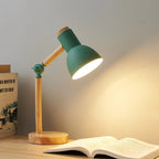 Nordic Wooden Desk Lamp with Adjustable Angle