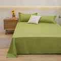 Solid Colour Flat Linen Bed Sheet