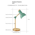 Nordic Wooden Desk Lamp with Adjustable Angle