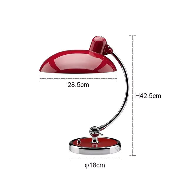 ScandiArc Table Lamp with Bauhaus-Inspired Curved Metal Design