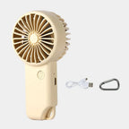 Portable Rechargeable Handheld Fan USB Mini Fan with 500mAh Battery and 3 Speed Settings for Outdoor and Travel Use
